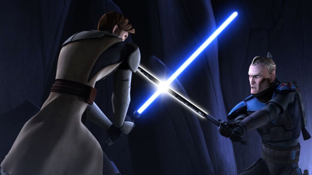 The Darksaber as seen on The Clone Wars