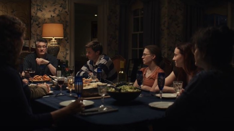 The Peterson family having dinner in The Staircase