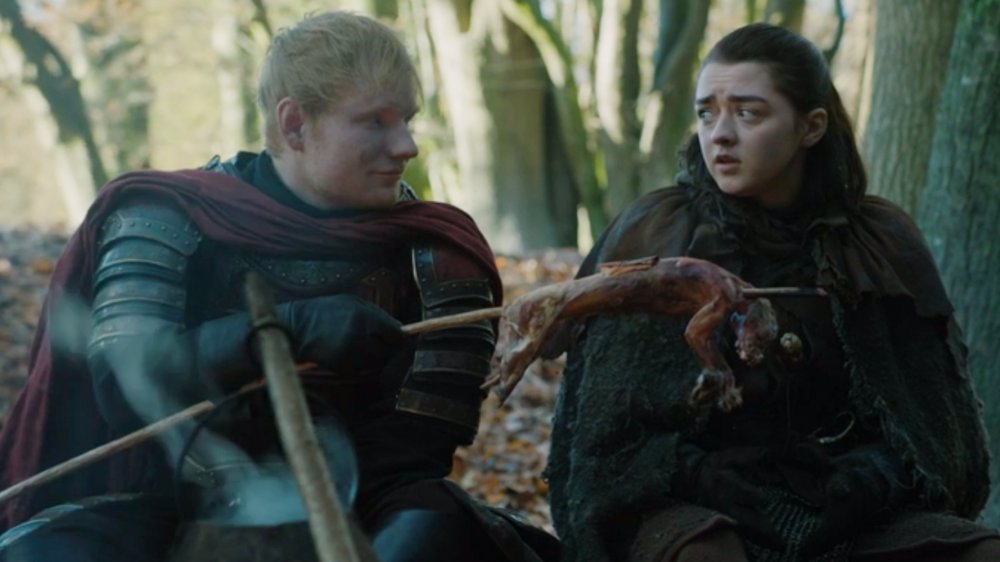 Ed Sheeran and Maisie Williams on Game of Thrones