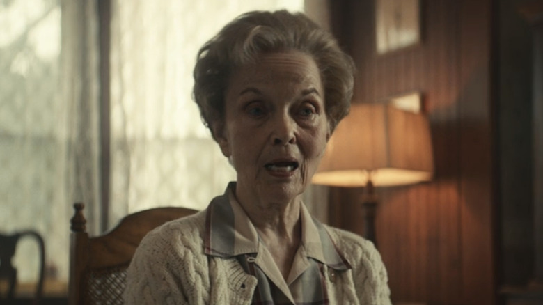 Grace Zabriskie looks surprised as Camille Ewald in "Mike"