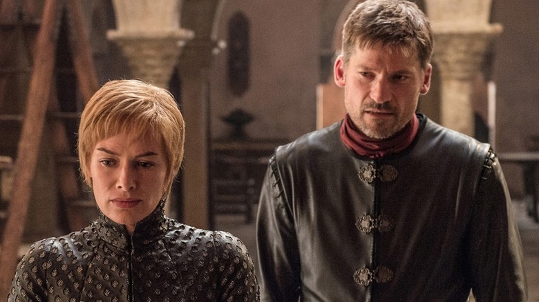 Cersei and Jaime Lannister looking upset