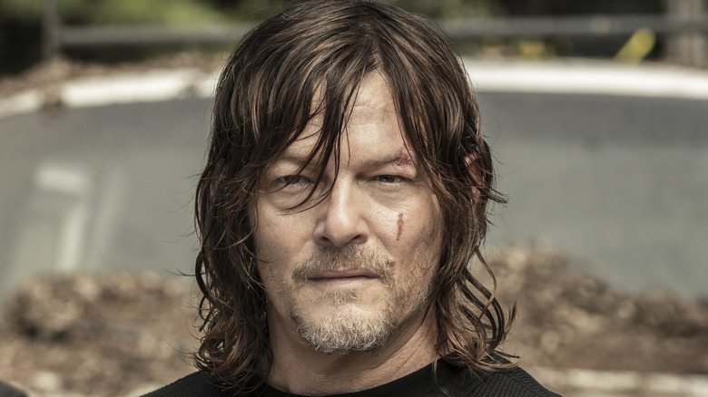 Daryl looking thoughtful on The Walking Dead