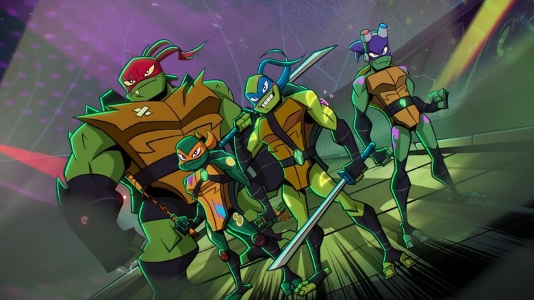 The Teenage Mutant Ninja Turtles ready for battle