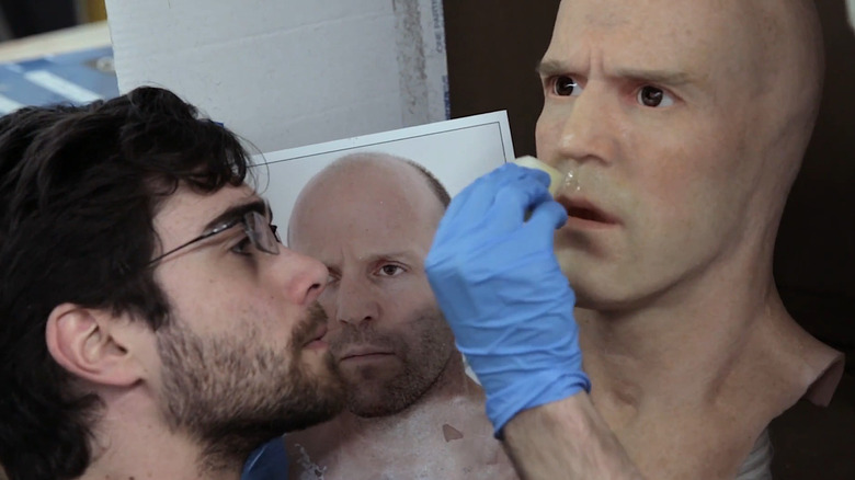 Artisan creates Jason Statham mask