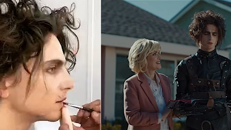 Edgar Scissorhands before and after