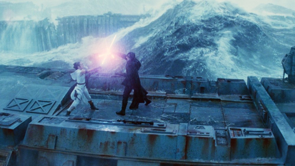 Kylo Ren and Rey duel in The Rise of Skywalker