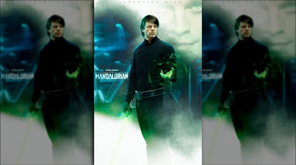 Sebastian Stan as Luke Skywalker in art by Bosslogic