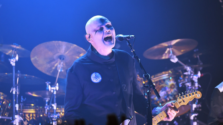 Billy Corgan of The Smashing Pumpkins performing