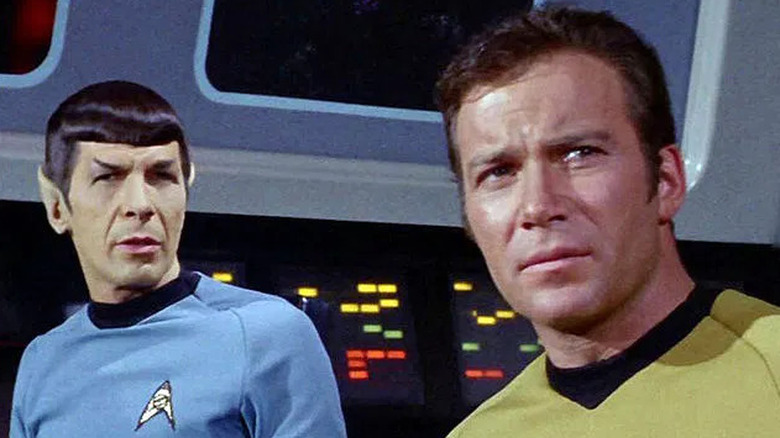 Shatner and Nimoy on the bridge