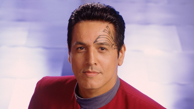 Chakotay against purple background