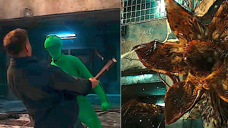 Green suit in demogorgon fight