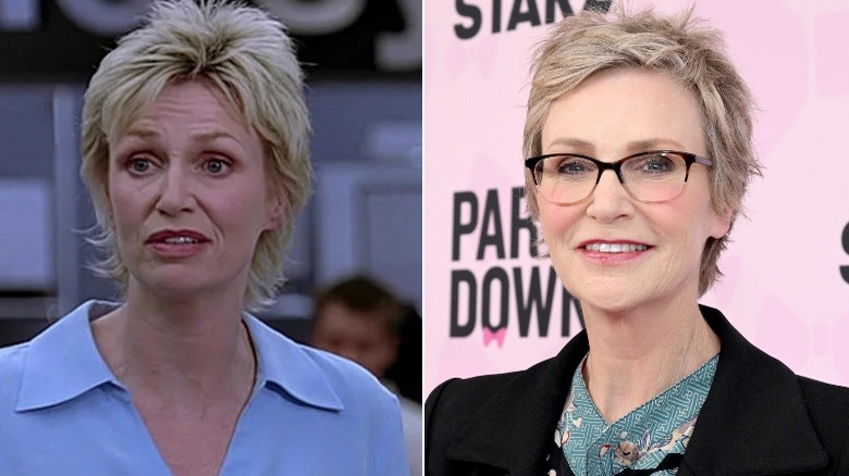 Paula making face Jane Lynch glasses