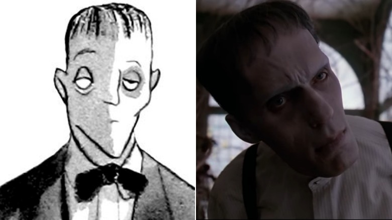 Lurch as a cartoon and as portrayed by Carel Struycken