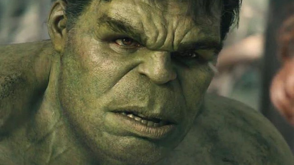 Hulk glowering