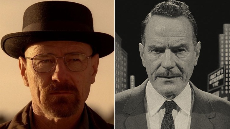 bryan Cranston as Walter White in Breaking Bad and the unnamed host in Asteroid City