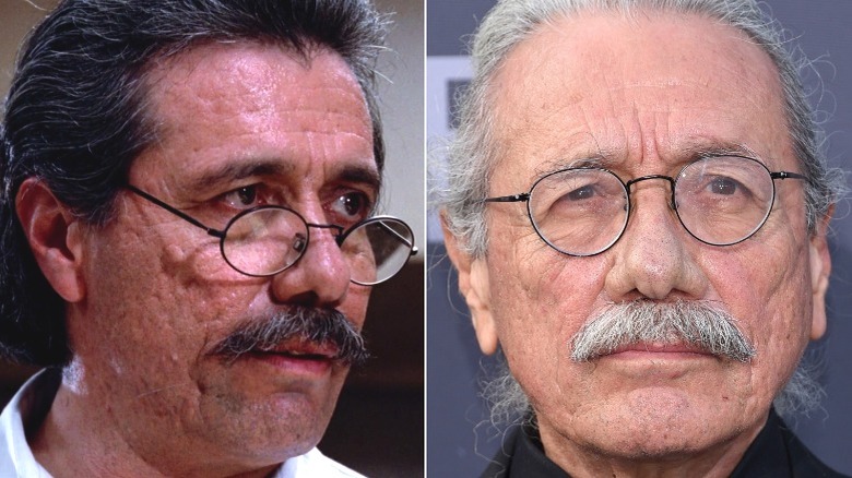 Edward James Olmos in 1997 and 2022