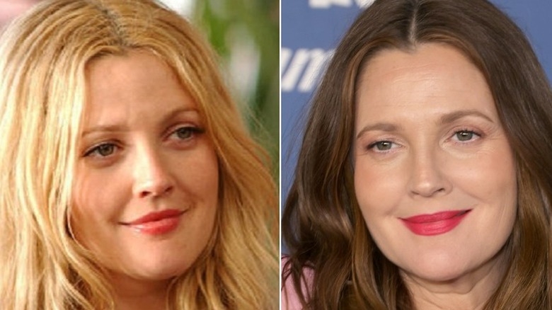 Drew Barrymore then and now