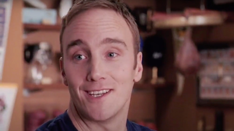 Jay Mohr in sports shop