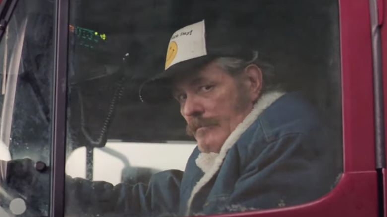 M.C. Gainey in truck