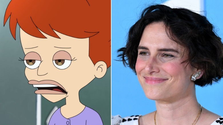 Jessi Klein and her character on "Big Mouth"