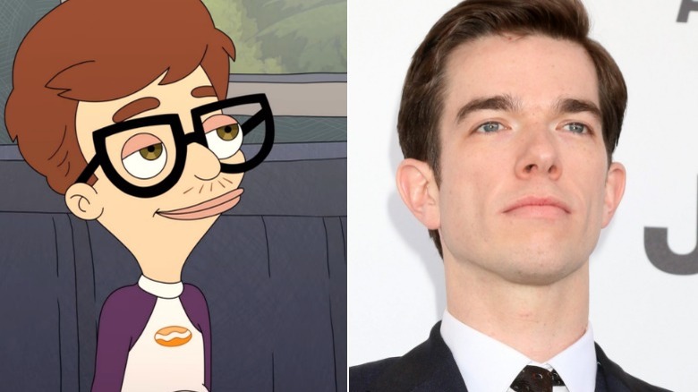 John Mulaney and his character from "Big Mouth"