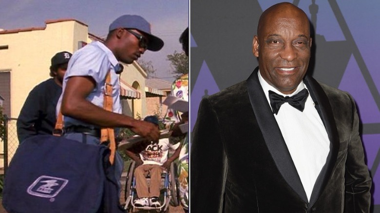 Mailman and John Singleton wearing tuxedo