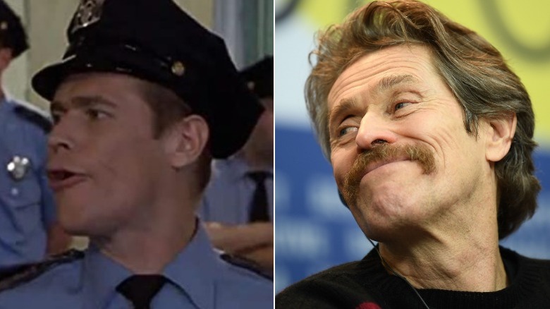 Willem Dafoe's guard smirks