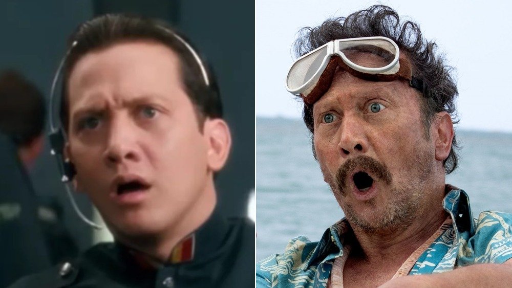 Split image of Rob Schneider in Demolition Man and The Wrong Missy 