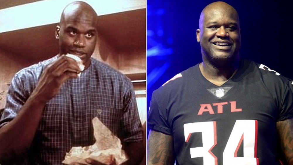 Shaquille O'Neal eating burger