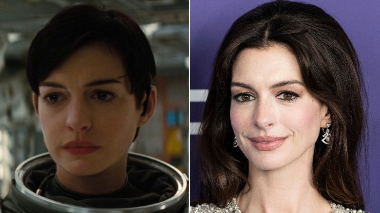 Anne Hathaway in spacesuit