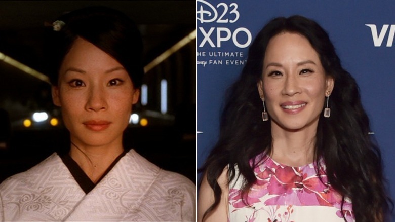 Lucy Liu in Kill Bill and at D23 in 2022