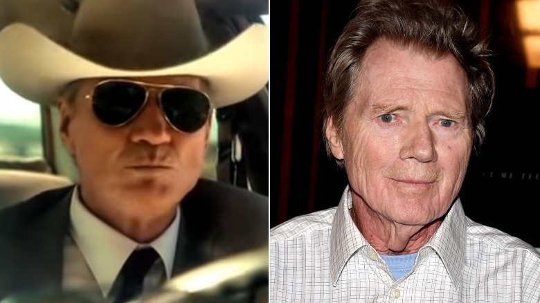 Michael Parks in Kill Bill and at a film premiere in 2014