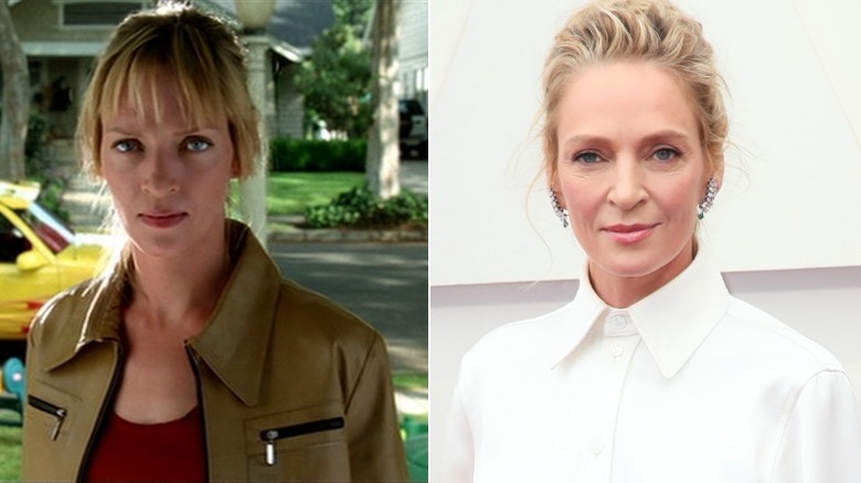 Uma Thurman in Kill Bill and at the Academy Awards in 2022