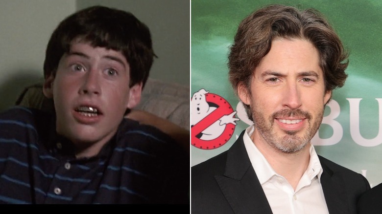 Jason Reitman in Kindergarten Cop and smiling on red carpet