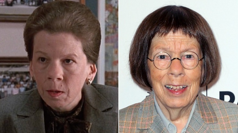 Linda Hunt in Kindergarten Cop and smiling on red carpet