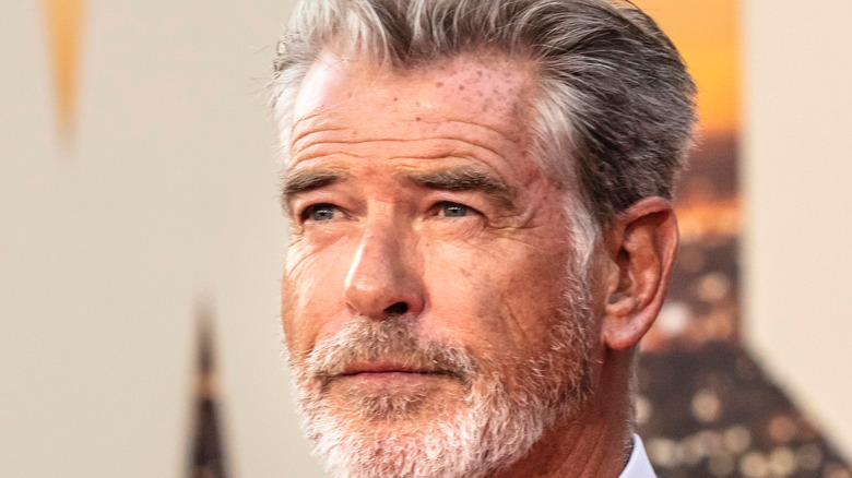 Pierce Brosnan smiling at event