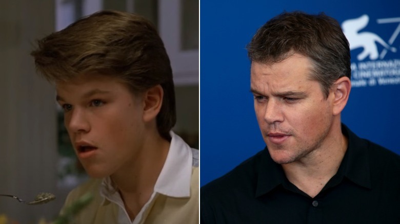 Matt Damon then and now