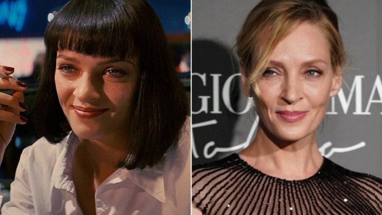 Uma Thurman then and now