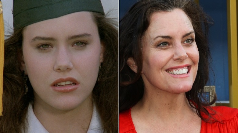 Diane in graduation cap, Ione Skye red carpet