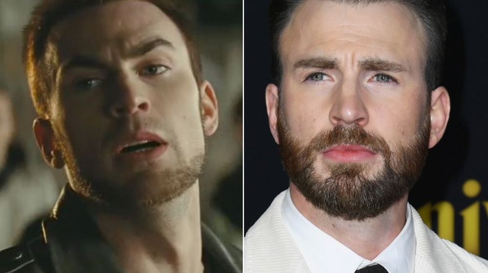 Chris Evans as Lucas Lee in Scott Pilgrim (L) and more recently (R)