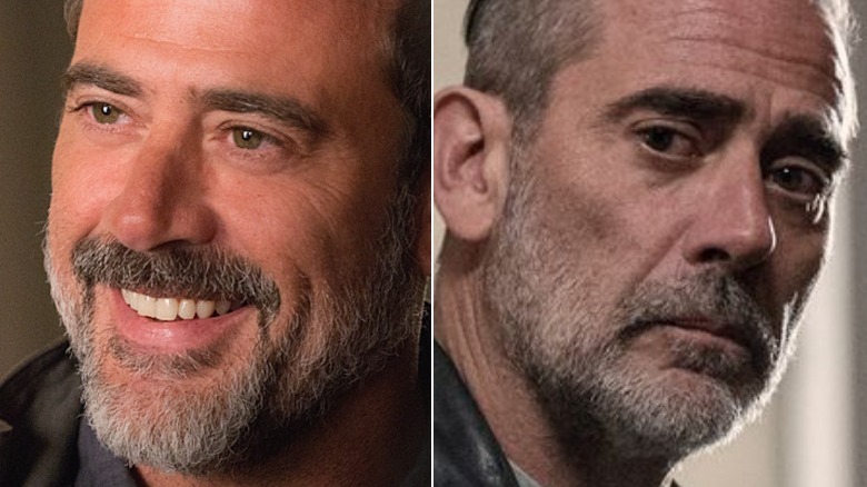 Jason Crouse smiles & Negan looks sad