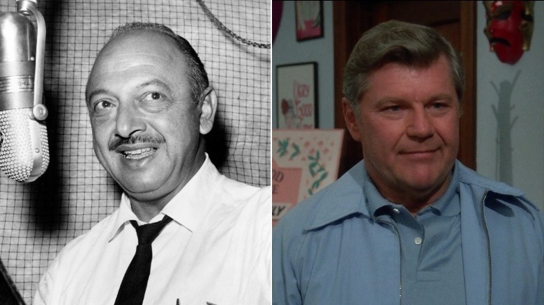 Mel Blanc and Bob Hastings smiling