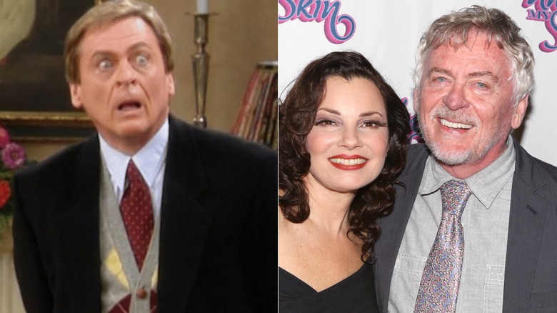 Niles from The Nanny (left), Fran Drescher and Daniel Davis (right)