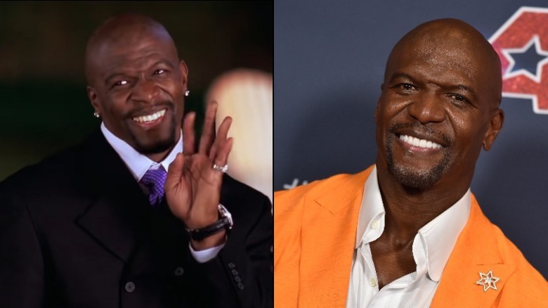 Latrell Spencer waving Terry Crews smiling