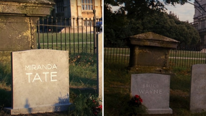 Bruce Wayne headstone and fake