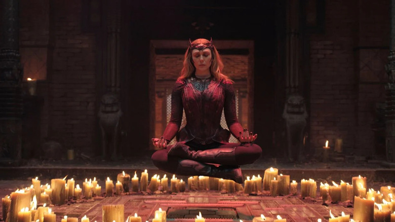 Scarlet Witch in her seance.