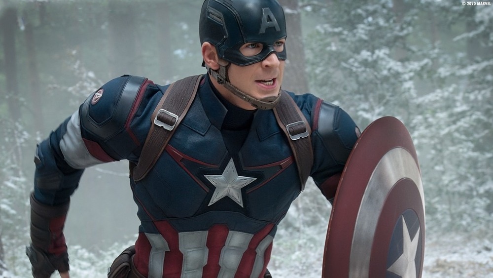 Chris Evans Captain America running shield