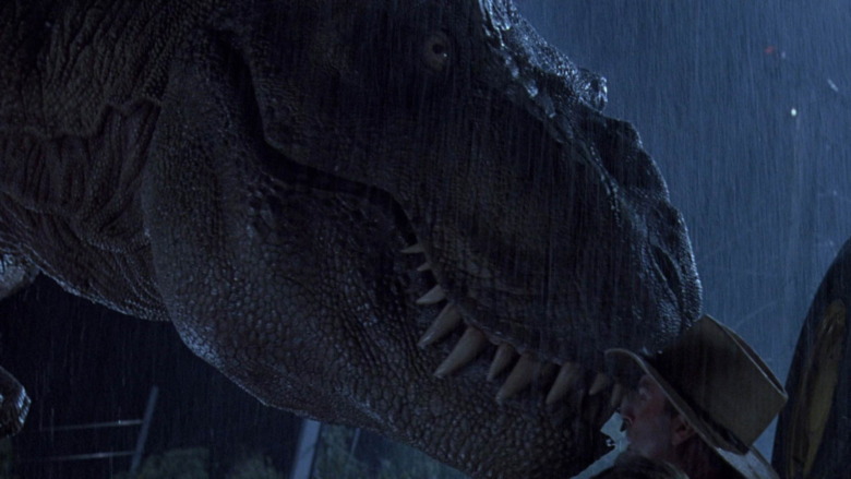 T. rex menaces Dr. Alan Grant.