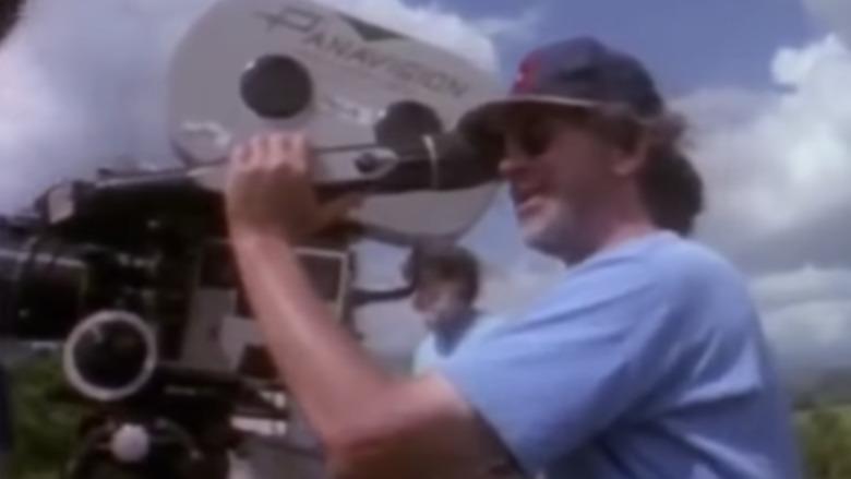 Steven Spielberg filming Jurassic Park
