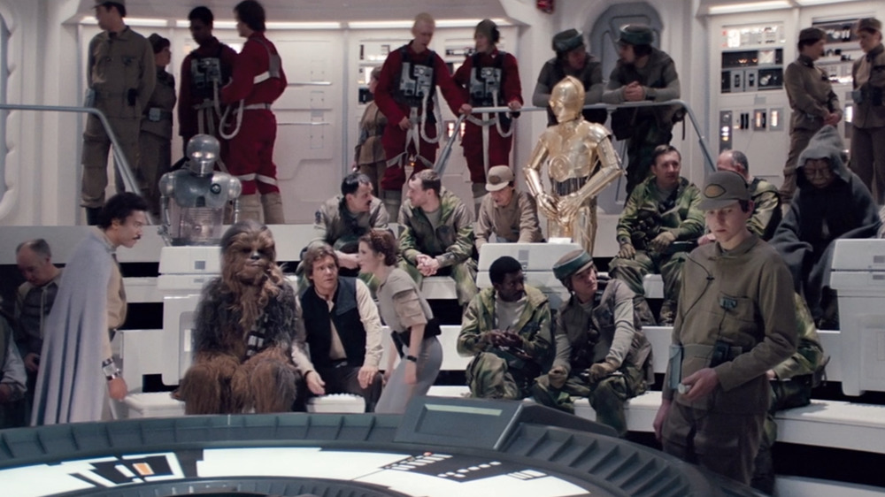 Rebel Alliance meeting room, crowded